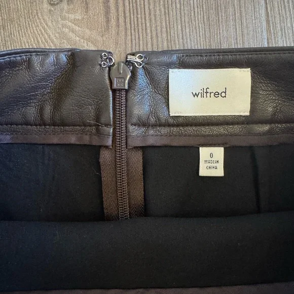 Aritzia Wilfred Brown (Faux) Leather Skirt - Picture 3 of 3